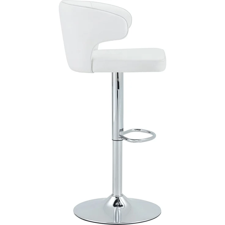 2er Set Barhocker mit Lehne Höhenverstellbar, 360° Drehbar Barstuhl mit großem Sockel & Fußstütze, Moderner Küchenhocker für Bar Küche Theke (Nur Stühle)--Weiß--110x45x49.7cm--YOUDENOVA – Bild 3
