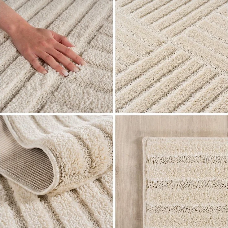 Carpettex Designteppich Skandinavischer Boho, Rund, Höhe: 8 mm, Teppich Wohnzimmer, Schlafzimmer, Gästezimmer – Bild 1