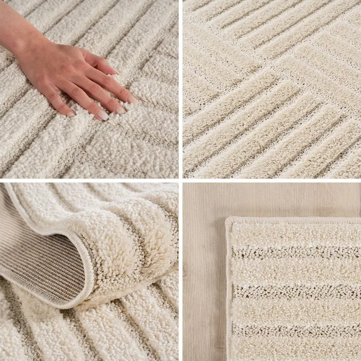Carpettex Designteppich Skandinavischer Boho, Rund, Höhe: 8 mm, Teppich Wohnzimmer, Schlafzimmer, Gästezimmer