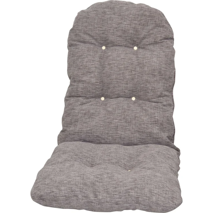 Schaukelstuhl aus Rattan handgefertigt, weiß inkl. Kissen braun – Bild 4