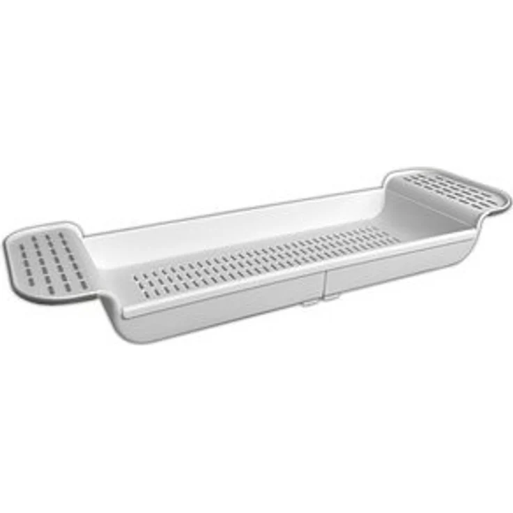 HAC24 Badewannenablage Wannenablage Badewannenbrett Badewannenauflage Badewannentablett, Weiß Kunststoff Ausziehbar von 55 bis 78,4 cm – Bild 5
