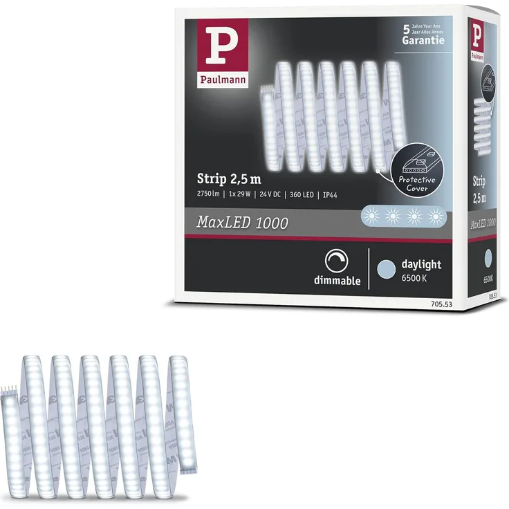Paulmann No. 70553 MaxLED 1000 Stripe beschichtet 2,5m 6500K IP44 Protect Cover