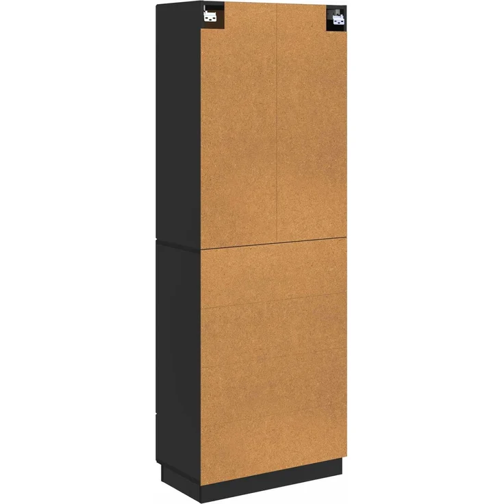 vidaXL Schrankset 2 pcs Schwarz Holzwerkstoff 3416773 – Bild 6