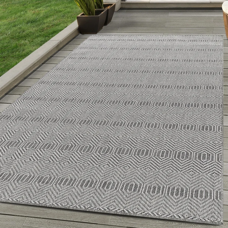 Carpettex Outdoorteppich Boho-Design, Läufer, Höhe: 7 mm, Outdoor Teppich Boho Design Wetterfest für Terrasse Balkon Küche – Bild 1