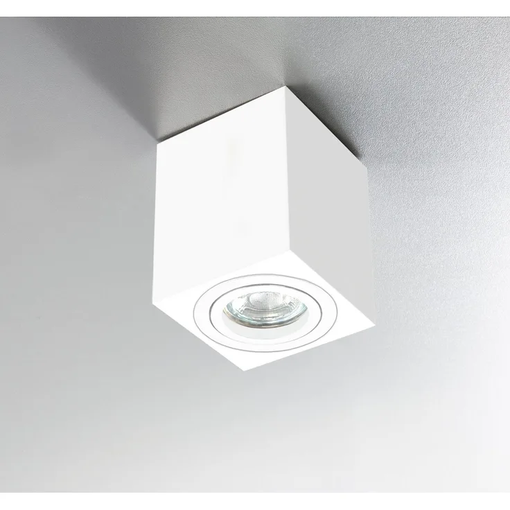 Heitronic Nr. 500738-HE Aufbauleuchte ADL8001 Eckig schwenkbar weiß GU10