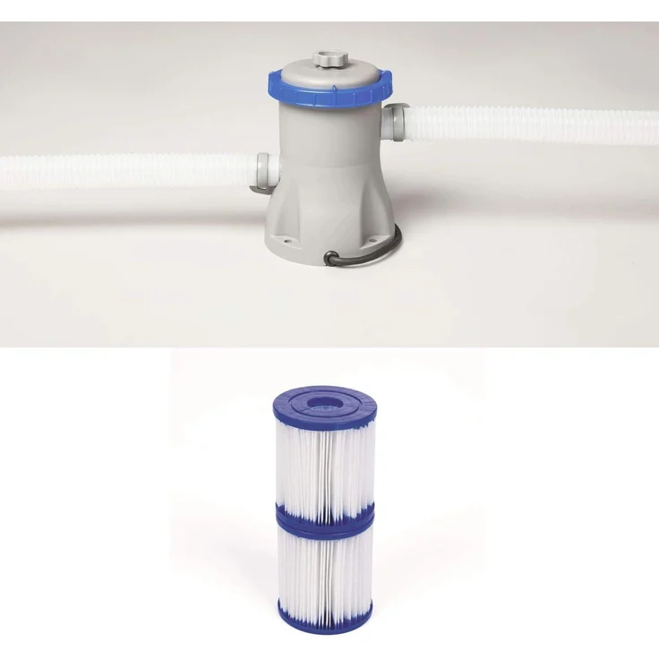 Bestway Set: Quick-Up Pool Fast Set Pool, mit Filterpumpe, ØxH: 366x76 cm blau – Bild 3