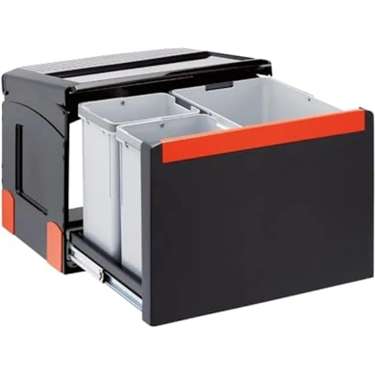 FRANKE Abfallsorter 30 (2x8 + 14) Liter CUBE 50 ab 50 cm Schrankbreite, Automatikauszug
