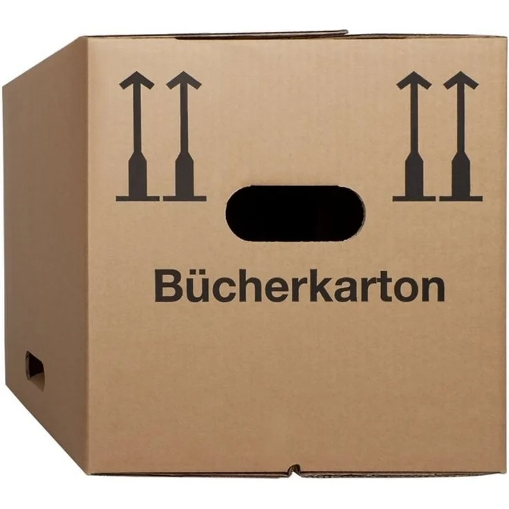 KK Verpackungen Aufbewahrungsbox (Spar-Set, 25 St, 25er-Set), Bücherkartons Umzugskartons Ordnerkartons Braun – Bild 4