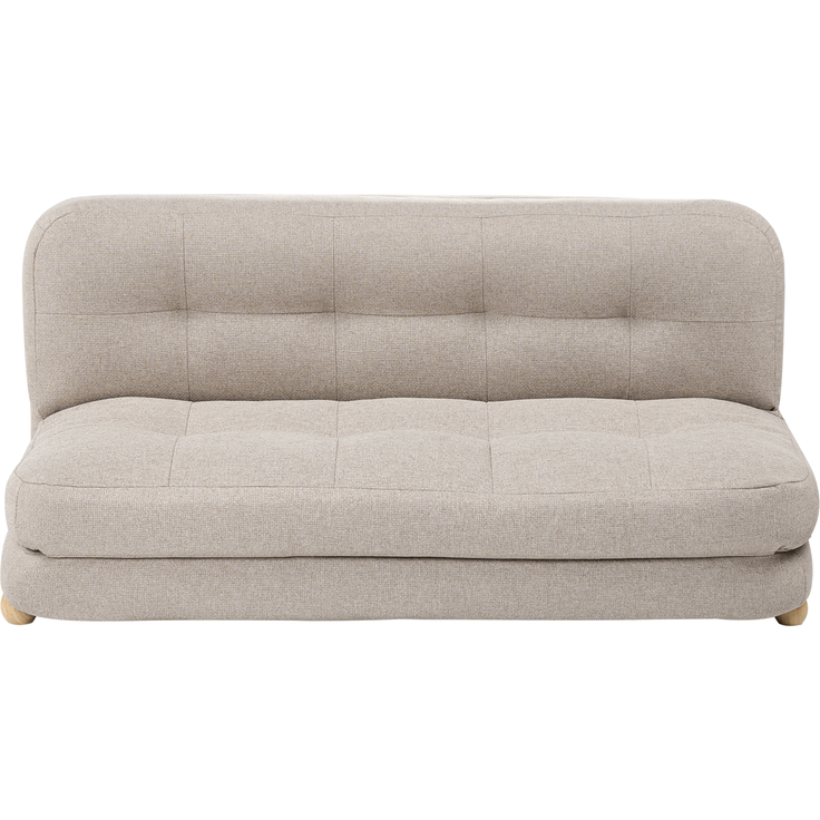 Schlafsofa 2-Sitzer ESBJERG Kunstleinen Beige