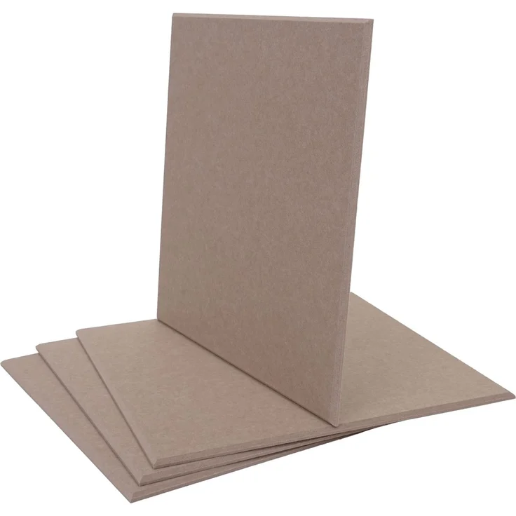 4er-Set Akustikwandpaneel HWC-L52, Wandpaneele Akustikplatten, schalldämmend 1qm Fläche 50x50cm ~ hellbraun – Bild 5