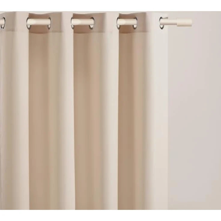 ROOM99 Vorhang mit Silberen Ösen Aura 140x250 cm Breite x Höhe Schiebegardinen Deko Modern Curtain Gardine Wohnzimmer Schlafzimmer Creme, 1 Stück – Bild 3