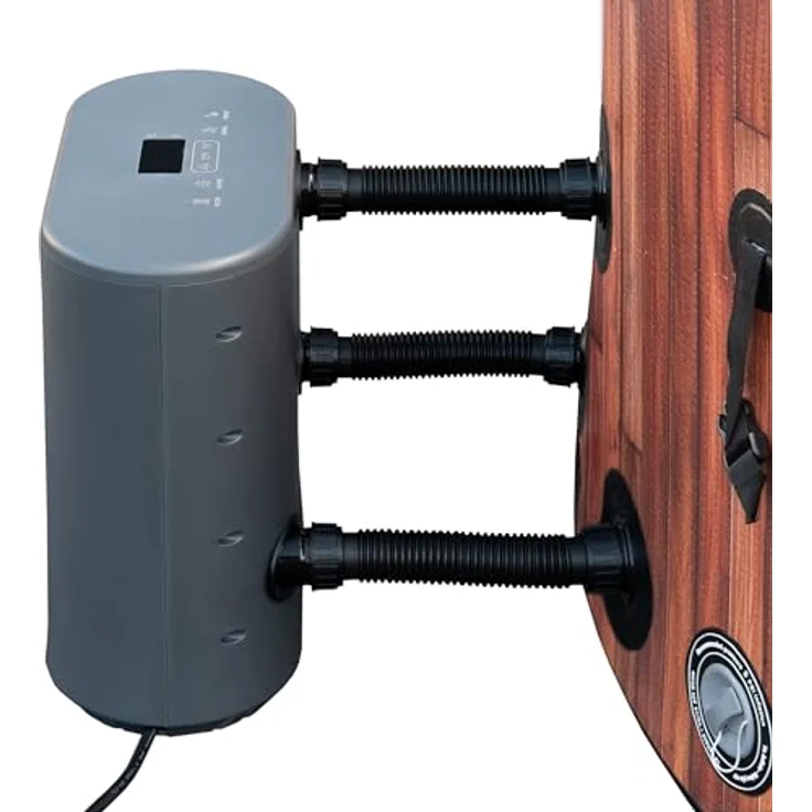 COIL COIL Whirlpool SPA Aufblasbar, Hydromassagebadewanne für 6 Personen, 175 cm, TEAK, In- & Outdoor, 138 Luftdüsen, 1500 W Heizung – Bild 5