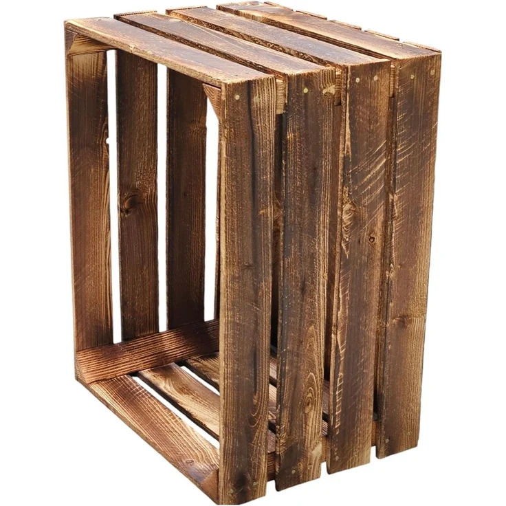 Holzkisten Weinkisten Kisten 4er Set Vintage Geflammt 50 x 40 x 30cm – Bild 9