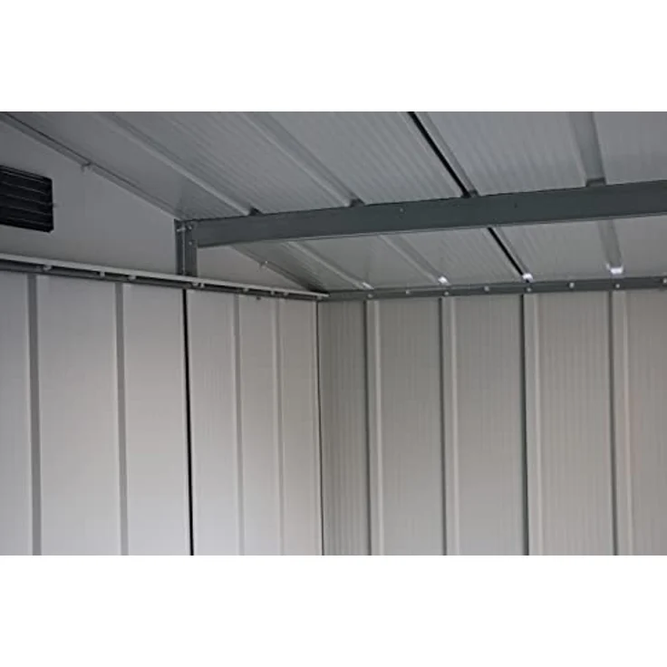 Duramax ECO 8x8 (5.89 m²) Metallgerätehaus, feuerverzinktes Metall gerätehaus - Geräteschuppen, verstärkte Dachkonstruktion, wartungsfreier und wetterfester Metallschuppen, Anthrazit – Bild 13