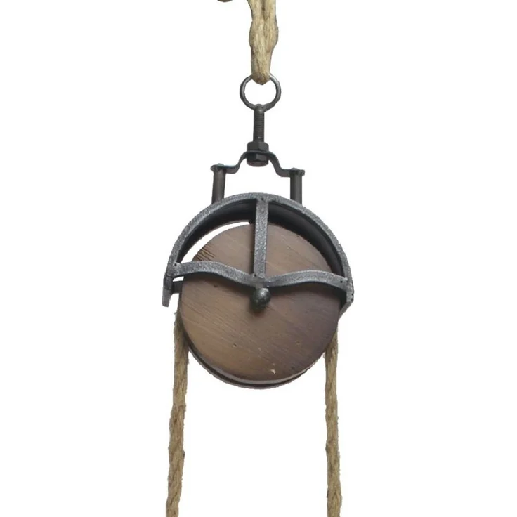 Metalleimer mit Umlenkrolle Deko Set Silber Grau MB27 Seil Dekoration Pflanztopf Pflanzen Blumentopf Kübel Seilwinde Wassereimer – Bild 2