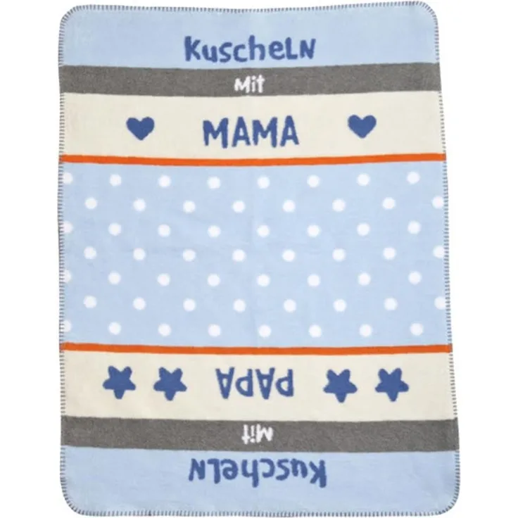 Zöllner Jacquarddecke 75x100 cm kuscheln blau