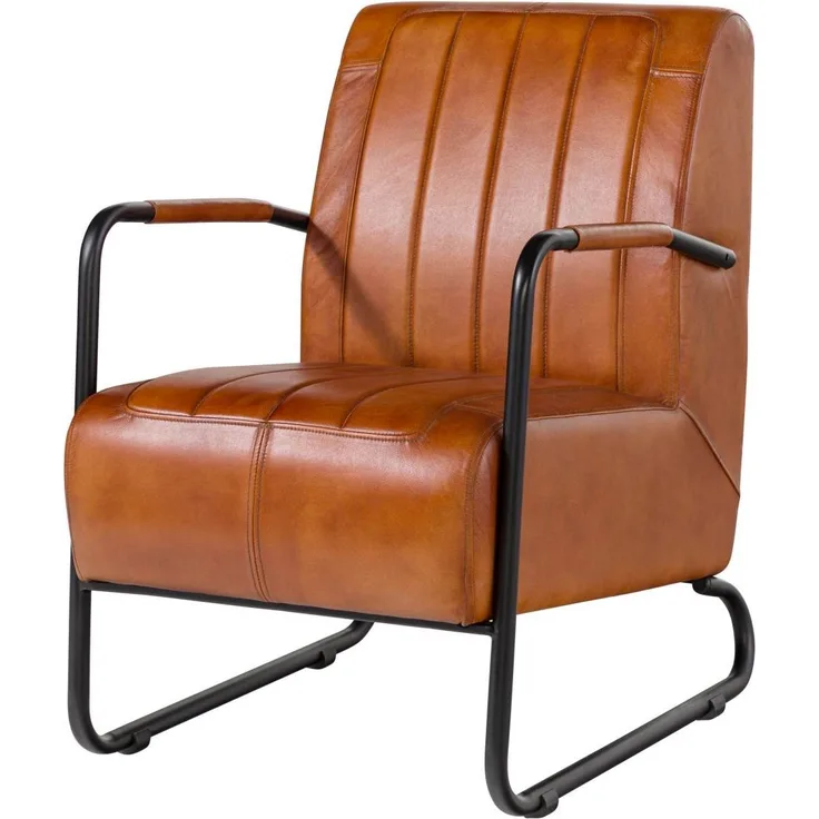 Sessel Echtleder 59x84x85 cognac IRON LABEL #21