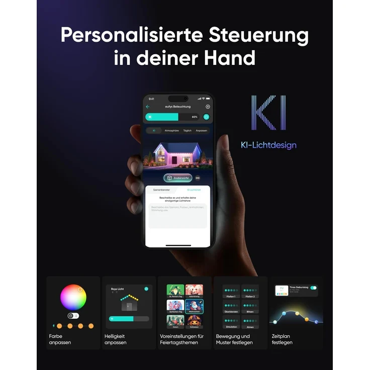 Eufy T8L30311 Außenbeleuchtung Bodenbeleuchtung für den Außenbereich E10 LED – Bild 3