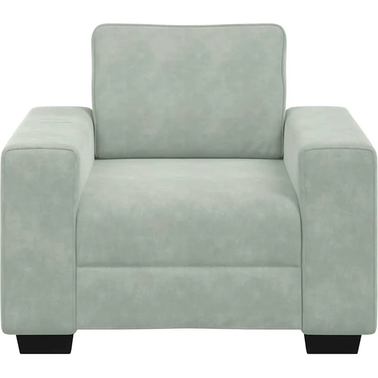 vidaXL Sessel Hellgrau 100x77x82 cm Samt 4105247 – Bild 4