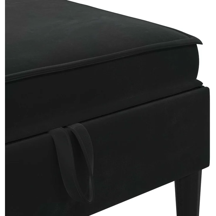 vidaXL Wohnzimmergarnitur mit Kissen mit Speicher 5 pcs Schwarz Samt 3413756 – Bild 7