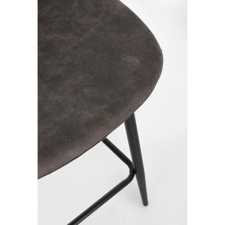 Barhocker New Irelia aus Kunstleder, modern mit Fußstütze, dunkelgrau, 2er-Set – Bild 6