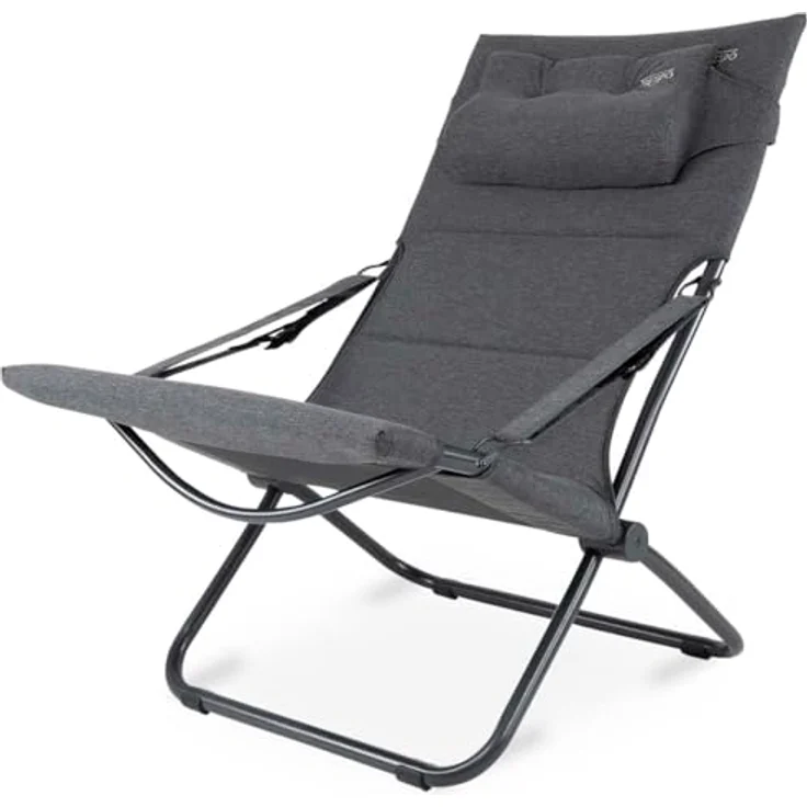 Crespo Stuhl Lounger Tex-Supreme, Alu, Grau – Bild 3