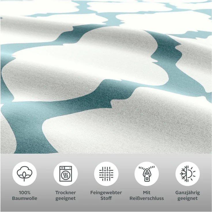 OTTO home Wendebettwäsche Alba in Gr. 135x200 oder 155x220 cm, Renforcé, 2 teilig, Bettwäsche mit Wendeoptik, in verschiedenen Qualitäten, Baumwolle – Bild 2