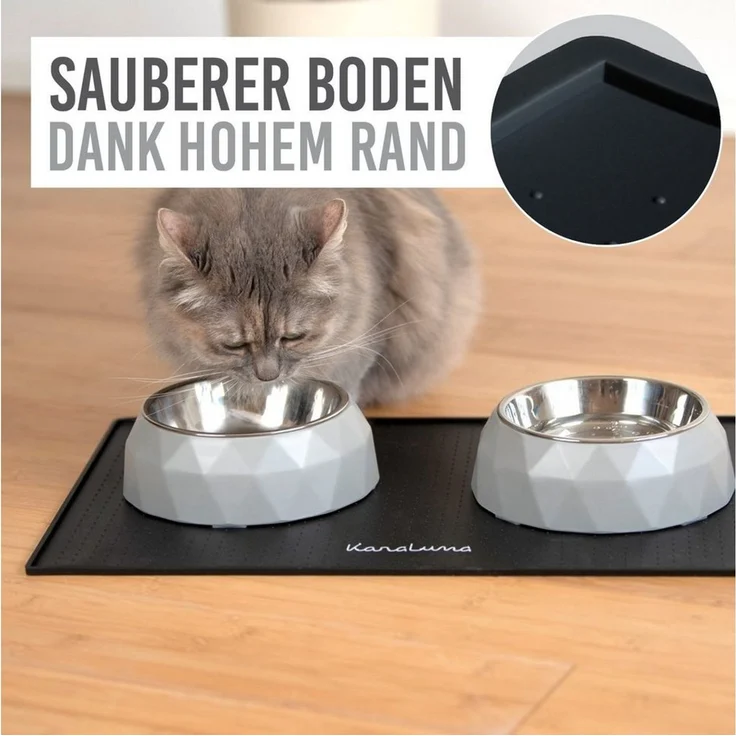 KaraLuna Futternapf Napfunterlage aus Silikon I Futtermatte Hundenapf Unterlage Katzennapf, Silikon-Napfunterlage – Bild 2