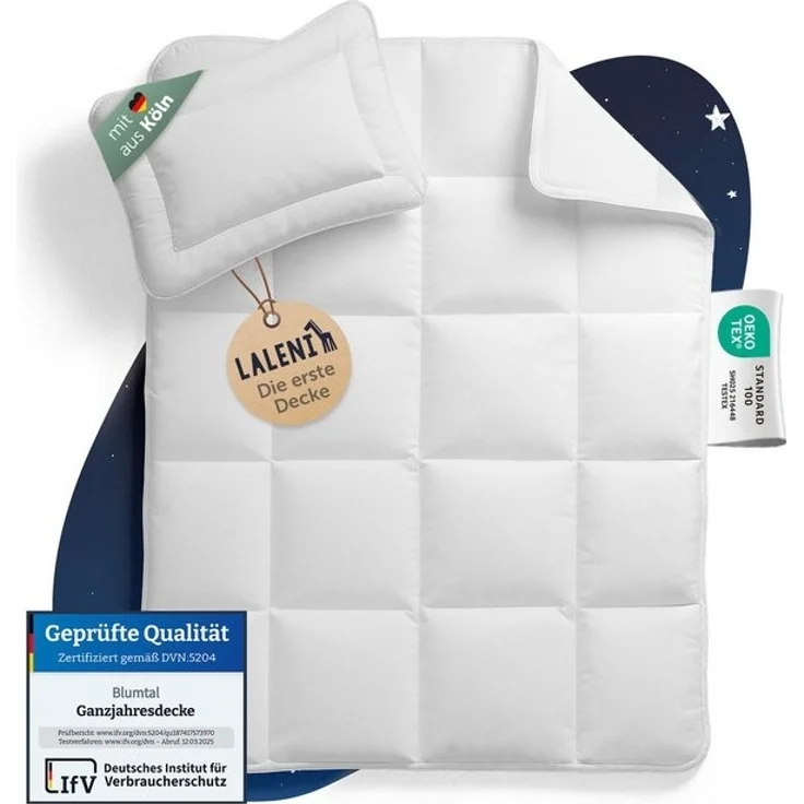 Laleni Babybettdecke Baby Bettdecke und Kissen Set - OEKO-TEX zertifiziert, Baby Decke und Kissen Set - waschbare Kinderdecke – Bild 4