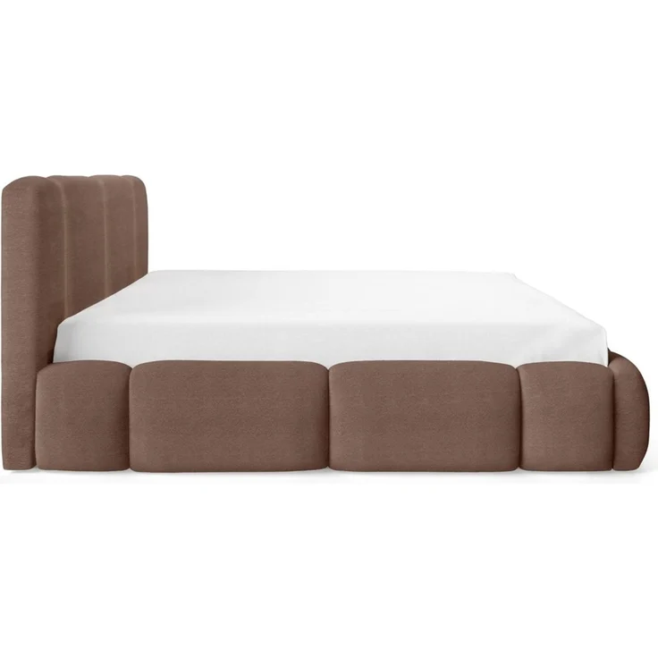 Polsterbett Schlafzimmerbett SPRINGS 120x200cm in Stoff Lambi Braun – Bild 3