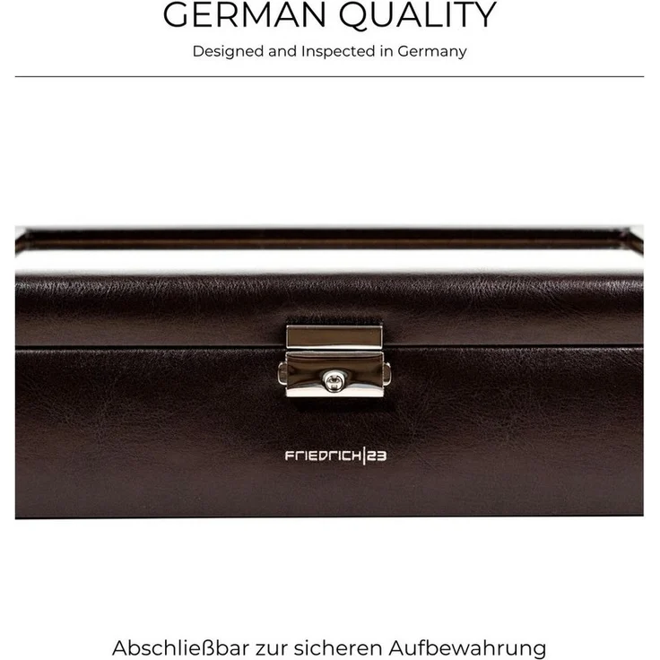 Friedrich23 Uhrenbox Bond mit Glasdeckel für 10 Uhren – Bild 3