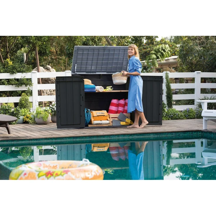 Keter Aufbewahrungsbox Store It Out PRIME 71,5x132x113,5 cm Gartenbox Mülltonnen – Bild 7
