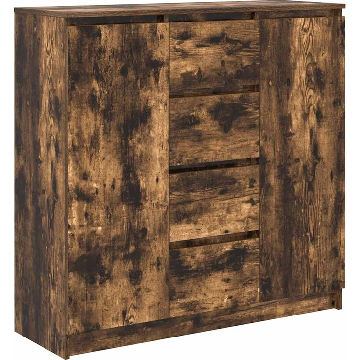 vidaXL Sideboard mit Schubladen Räuchereiche 100,5x35x98,5 cm 3328457 – Bild 1