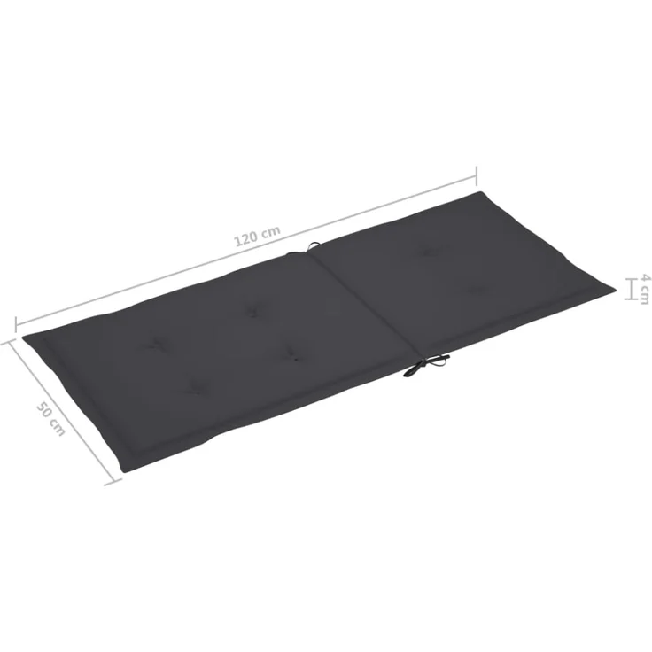 vidaXL Verstellbare Gartenstühle mit Auflagen 8 Stk. Massivholz Teak 3072541 – Bild 4