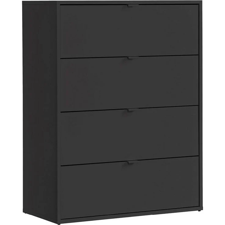 mokebo Sideboard Die Stilvolle (mit 4 Schubladen), Nachttisch, Highboard, Anrichte oder Kommode in Schwarz – Bild 1