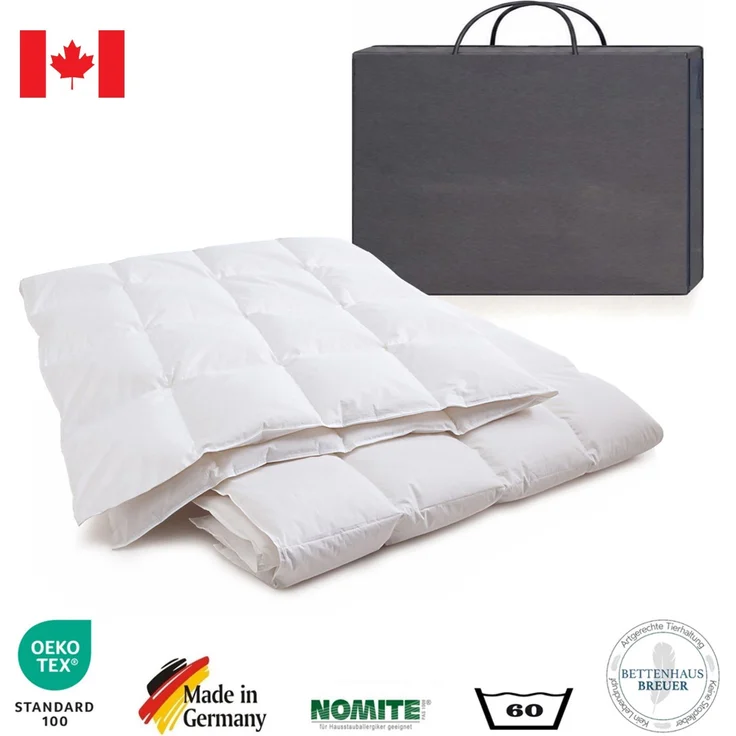 Daunendecke 400g canadische Daunen Sommerdecke 200x200 100% natur – Bild 2