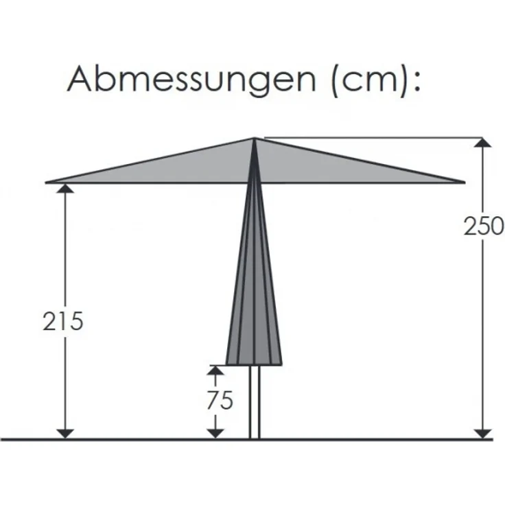 Sonnenschirm Korsika 320/8 rund, Ø ca. 320 cm natur – Bild 6