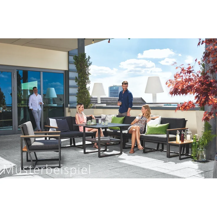 Sieger Havanna Eckteil Eckteil für Loungegruppe, Aluminium Eisengrau, 73 x 78,5 x 73 – Bild 5