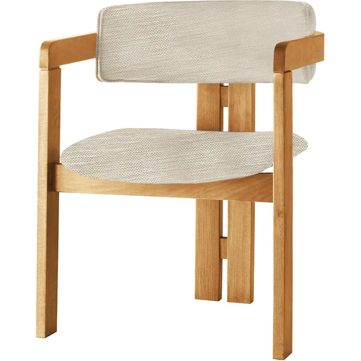 Skye Decor 'CO-046' Stuhl, Hellgrau / Eiche, 58 x 76 x 49 cm