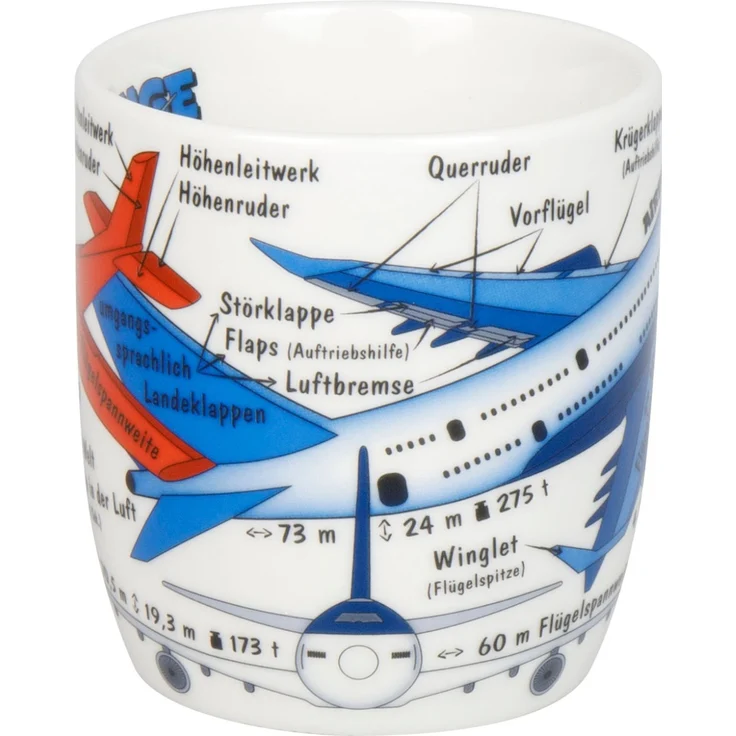 KÖNITZ 1172673028 Kid's Wissen Flugzeuge 230 ml aus Porzellan / Kinderbecher – Bild 7