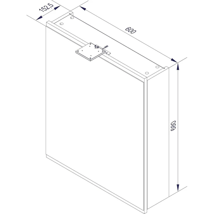 FACKELMANN LIMA Waschtisch Set mit Spiegelschrank 60 cm breit, Braun, Waschbecken Gussmarmor Weiß – Bild 3