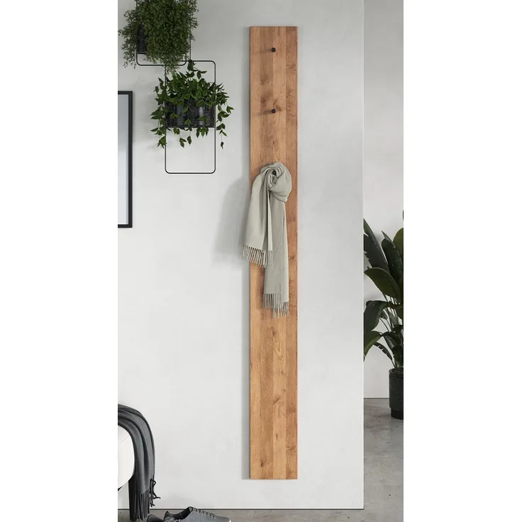 Wandgarderobe 20x190cm "Zarah" Wildeiche geölt