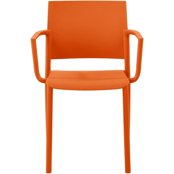CLP Gartenstuhl wetterfest Valtor UV-beständig mit Armlehnen belastbar bis 150 kg,orange – Bild 4