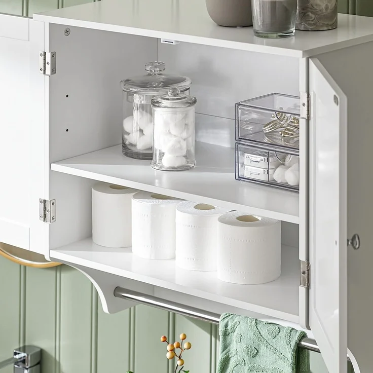 SoBuy BZR84-W Hängeschrank, MDF, Lackiert, Weiß, 60 x 60 x 30 cm – Bild 9