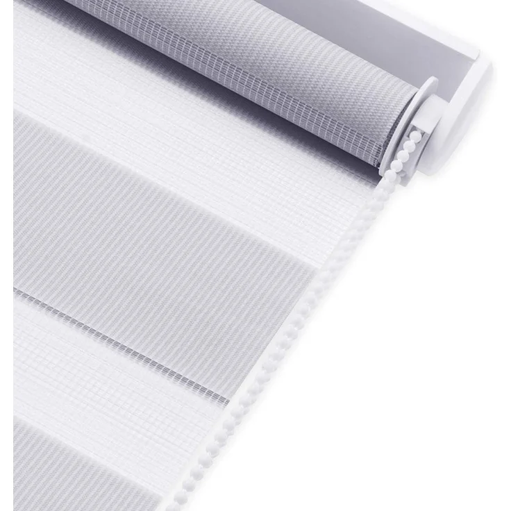 Deswell Doppelrollo Klemmfix ohne Bohren Grau B75 x H230 cm (Stoffbreite 71cm) Rollos für Fenster ohne Bohren für Fenster mit Lichtdurchlässig & Verdunkelnd/Höhe Stufenlos Verstellbar – Bild 9