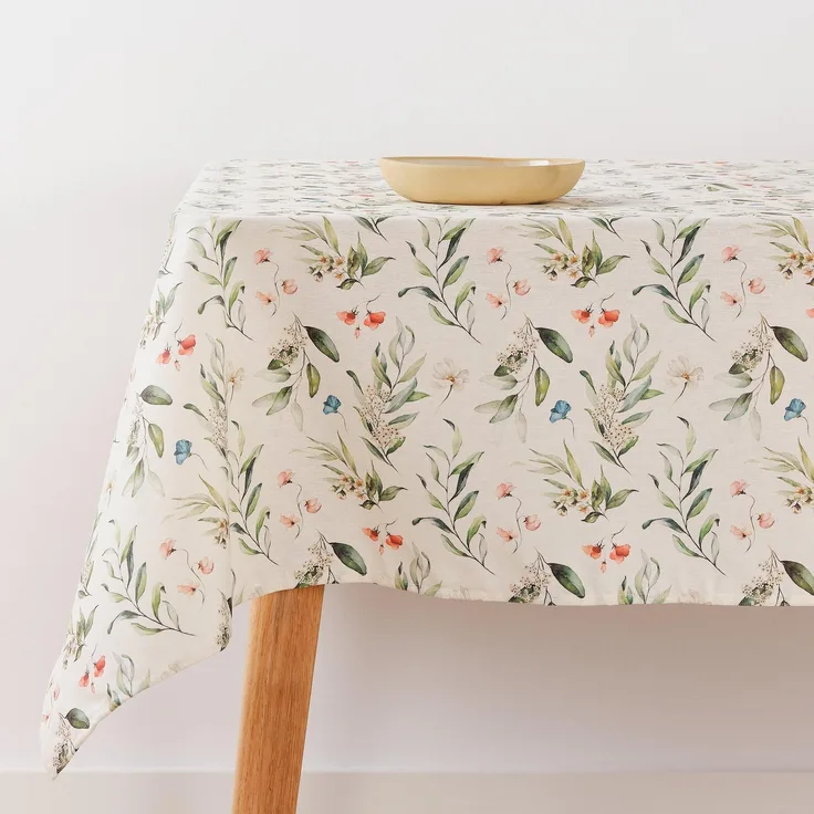 Belum Tischdecke mit Fleckenabweisend, Größe 300 x 140 cm, extraweich, Mehrfarbig, 100, Stoff 100% Bio-Baumwolle, Modell 0120-392