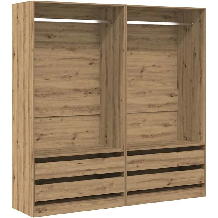 vidaXL Kleiderschrank Artisan-Eiche 100x50x200 cm Holzwerkstoff 3318627 – Bild 1