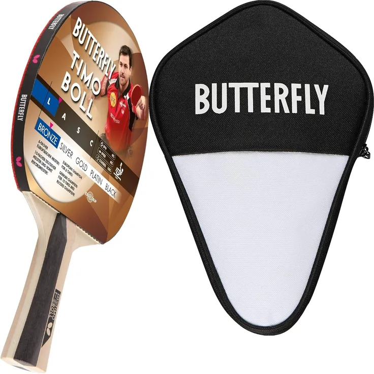 Butterfly 1x Timo Boll Bronze 85011 Tischtennisschläger + Tischtennishülle