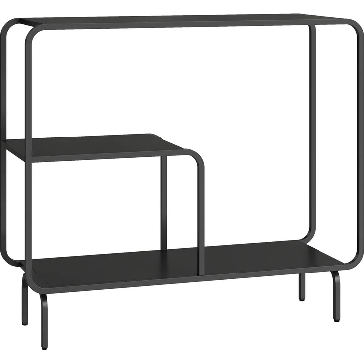 Konsolentisch Færder Metall 92 x 33 x 82 cm Schwarz [en. casa] – Bild 3