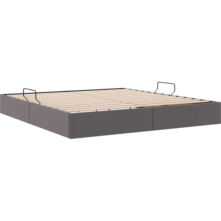 vidaXL Ottoman Bettgestell mit Speicher Grau 160 x 200 cm Kunstleder 3442780 – Bild 5